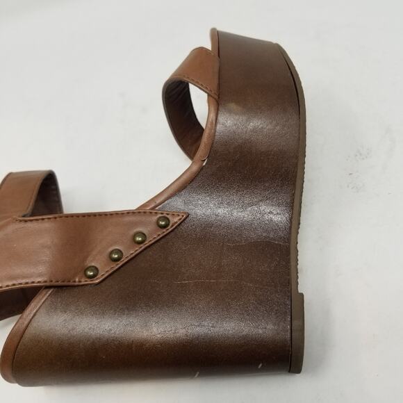 Just Fab Brown Platform Sandals Comfortable Women's Lightweight Sandals Size 9 - Picture 10 of 14